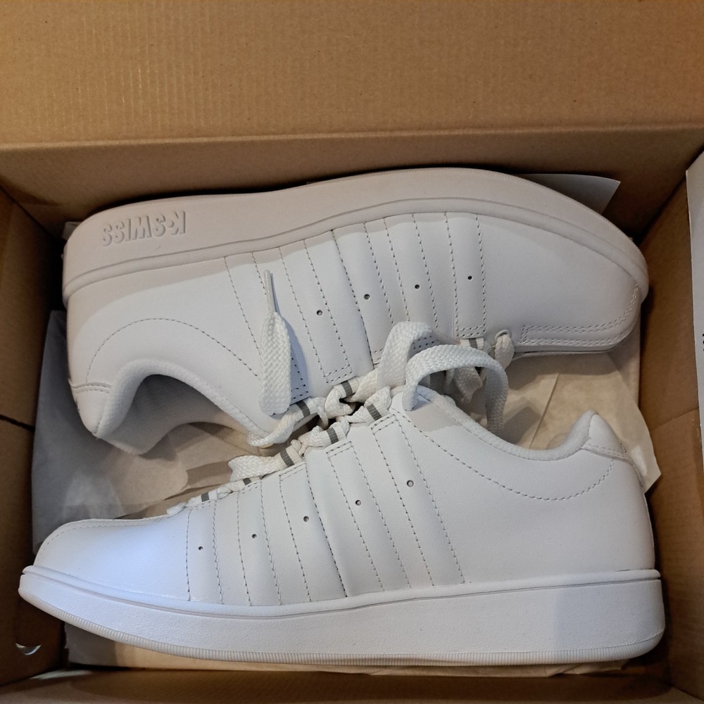 New Women’s Classic White Lace-Up Sneakers- No Box -Please Read